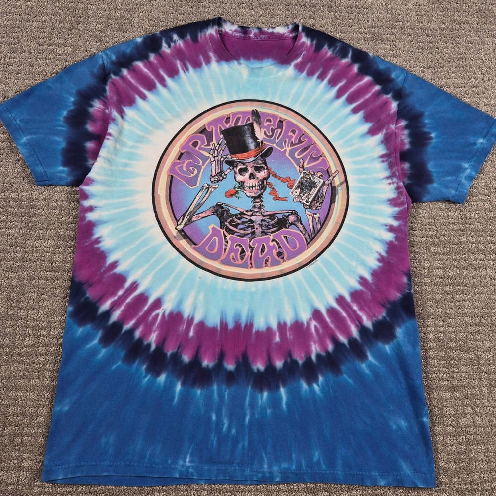 Vintage Grateful Dead Shirt Mens XXL 1999 Queen of Spades Liquid Blue Band Tee